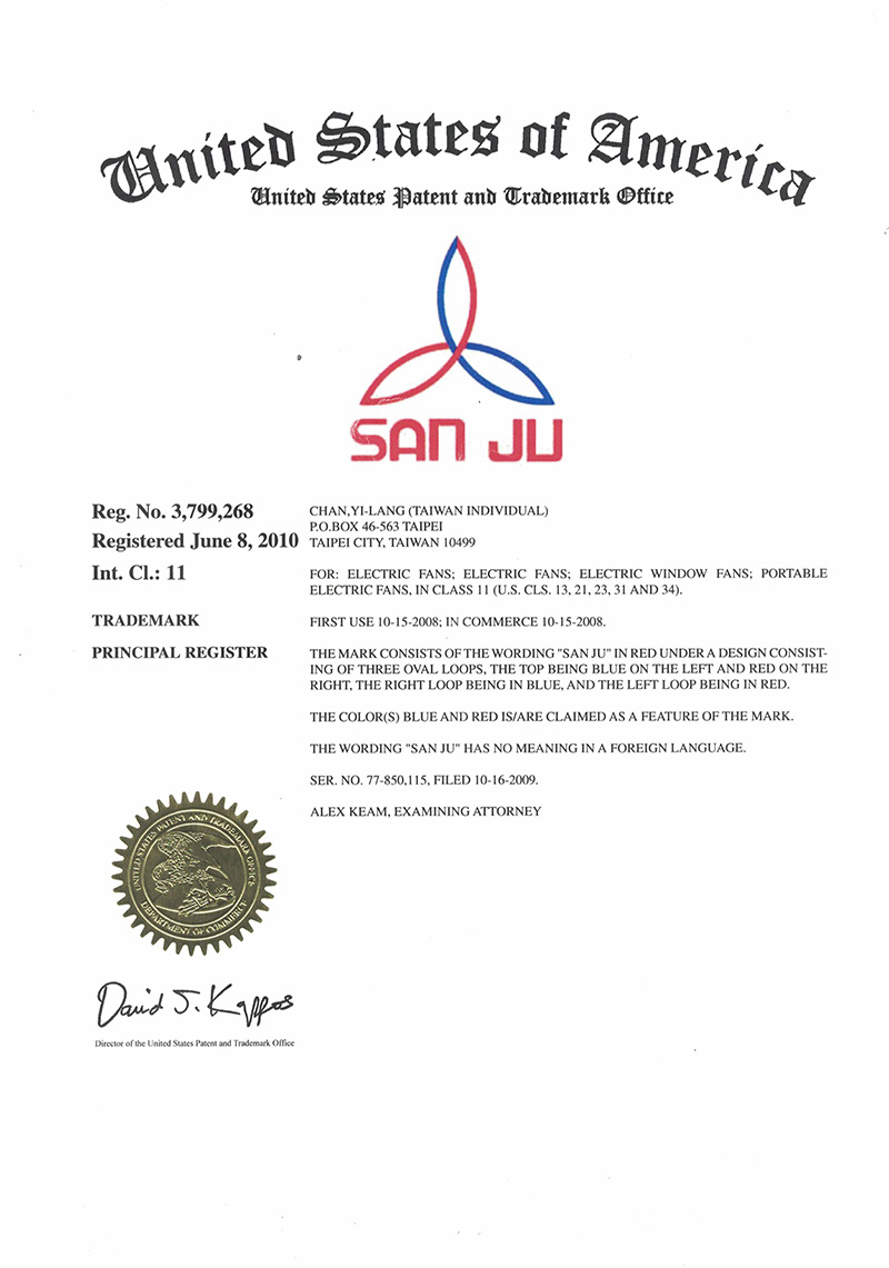 U.S.Trademark Certificate -sanju